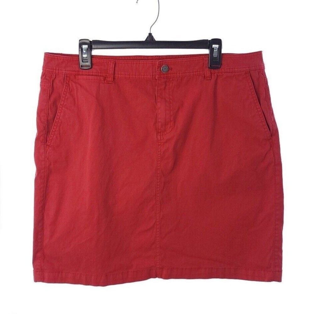 Pendleton Solid Red Skirt Womens Size 16